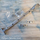 Satin Chrome window stay 250mm with 4 holes-Base Fixed -SURPLUS STOCK NEW