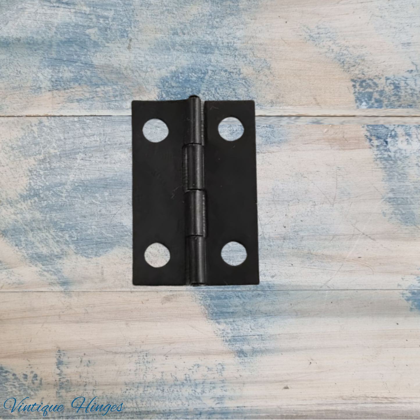 Small Black finish Butt Hinge 25mm x 16mm - square Corner