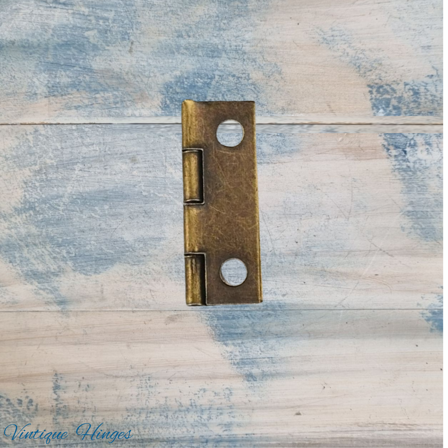 Small antique Bronze finish Butt Hinge 25mm x 16mm - square Corner