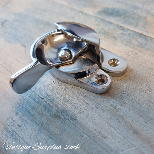 Chrome plated Narrow Sash Window Fastener 68mm surplus stock new