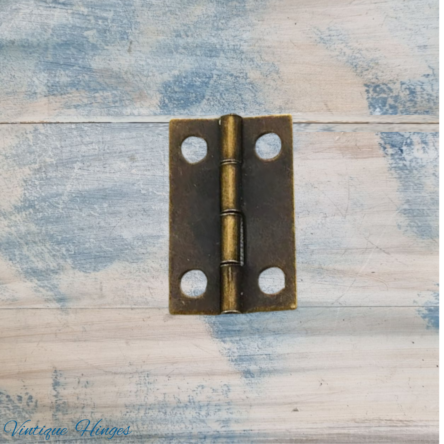 Small antique Bronze finish Butt Hinge 25mm x 16mm - square Corner
