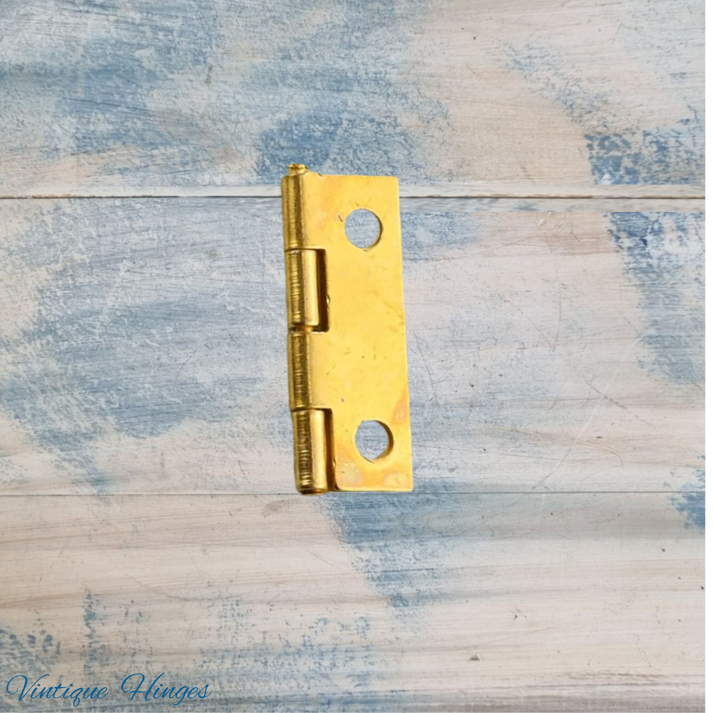 Small Gold finish Butt Hinge 25mm x 16mm - square Corner