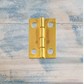 Small Gold finish Butt Hinge 25mm x 16mm - square Corner