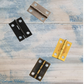 Small Gold finish Butt Hinge 25mm x 16mm - square Corner