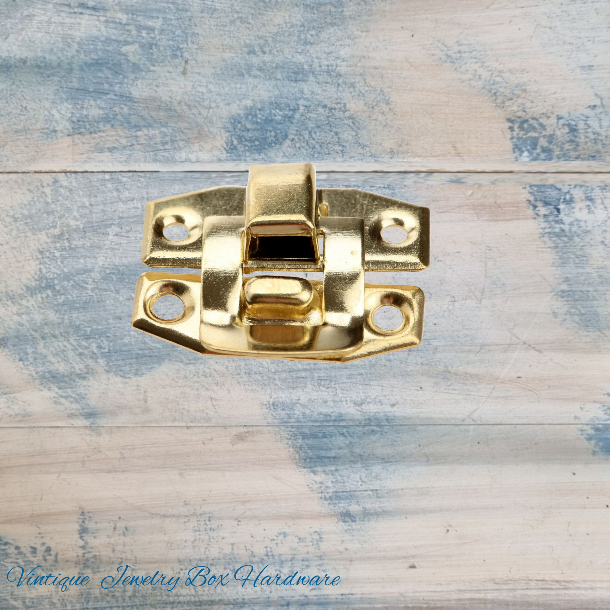 Mini retro jewelry box hasp Latch Gold 23mm x 20mm