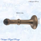 Antiqued Brass Classic rubber door stop 100mm Long