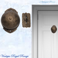 Antiqued Brass Regal manual Turn door bell 92mm dia bell