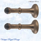 Antiqued Brass Classic rubber door stop 100mm Long