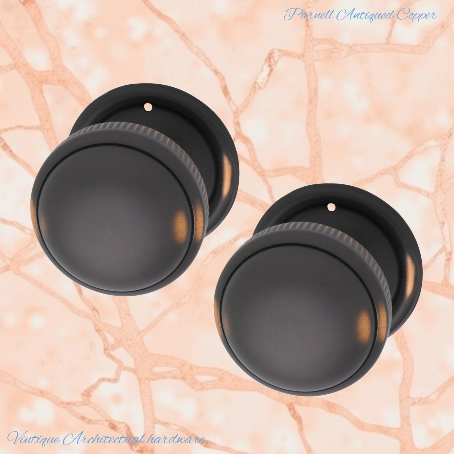 Parnell Brass Ribbed Edge Standard Knob 45mm Dia (6 finishes)