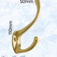 Polished Brass Traditional Coat & Hat Hook 110mm x 50mm-Vintique Concepts
