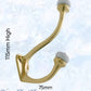 Polished Brass Victorian Coat & Hat Hook W/Porcelian 115mm x 75mm-Vintique Concepts