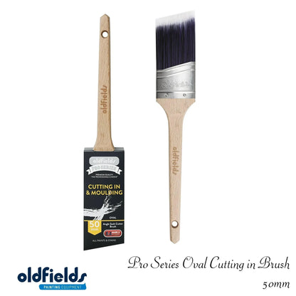 Pro Series Oval Angle Cutter Paint Brushes from Oldfields (Various sizes) - Vintique Concepts