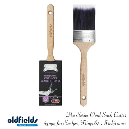 Pro Series OVAL Sash Cutter Paint Brushes from Oldfields (Various sizes) - Vintique Concepts