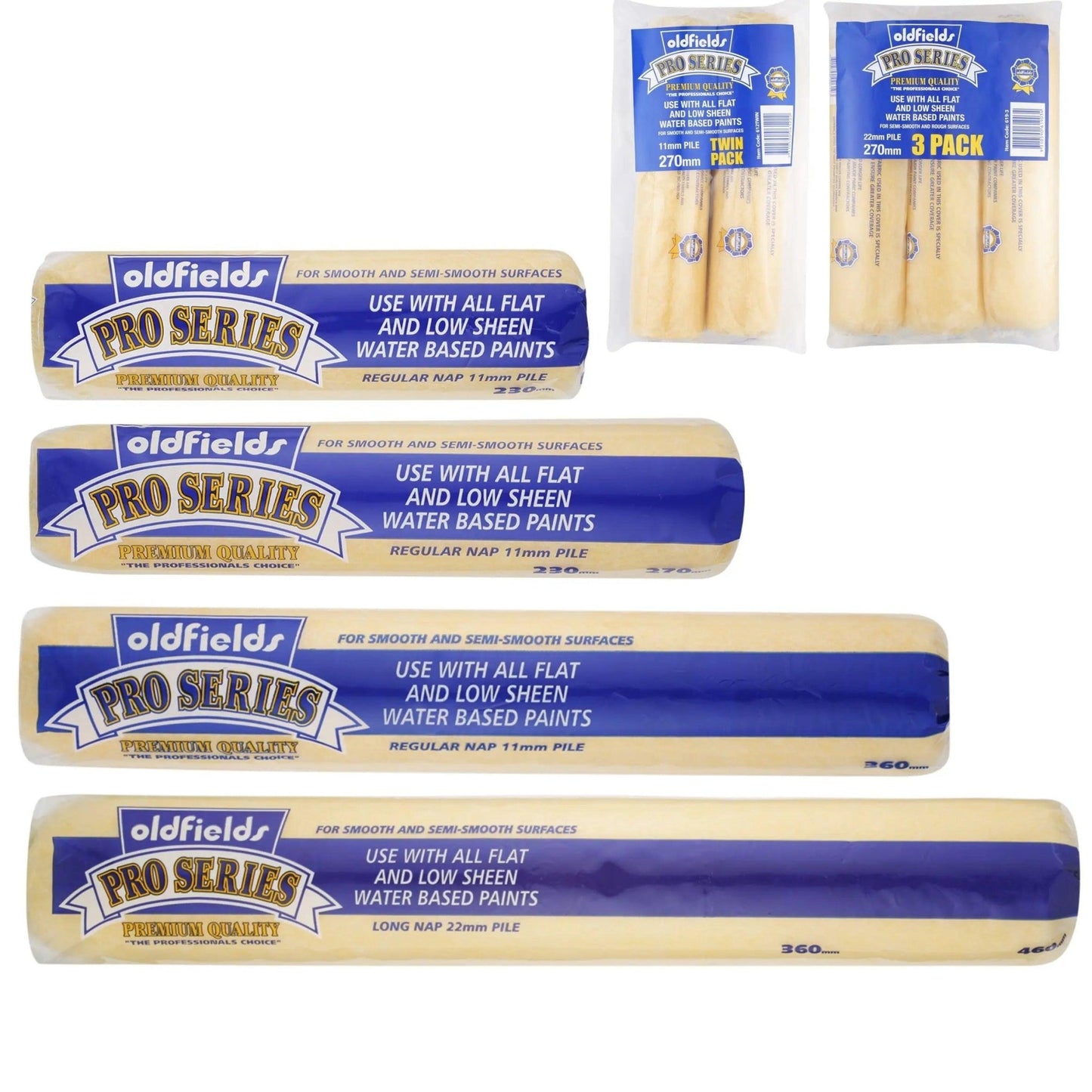 Pro Series Professional 11mm Nap Paint Roller Sleeves from Oldfields-Vintique Concepts