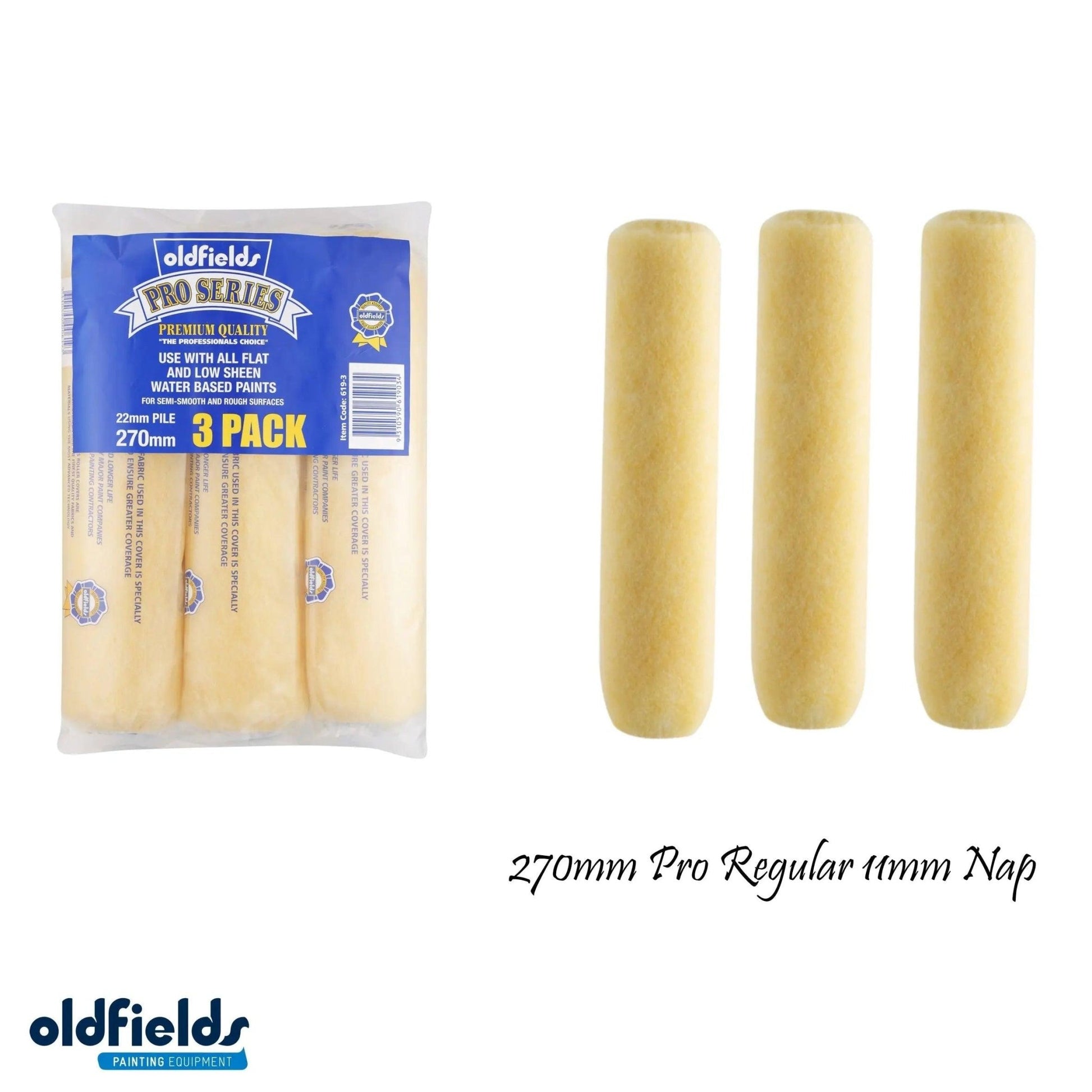 Pro Series Professional 11mm Nap Paint Roller Sleeves from Oldfields-Vintique Concepts