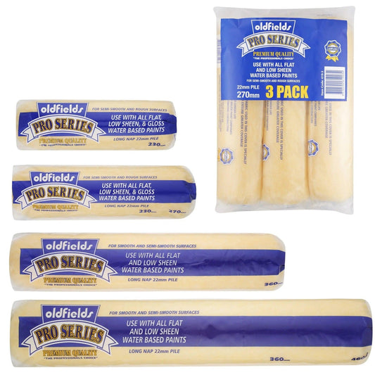 Pro Series Professional 22mm Nap Paint Roller Sleeves from Oldfields-Vintique Concepts