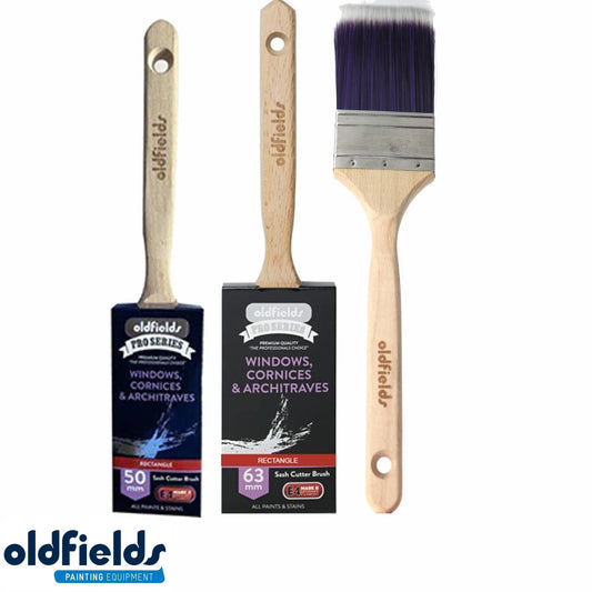 Pro Series Rectangle Sash Cutter Paint Brushes from Oldfields (Various sizes)-Vintique Concepts