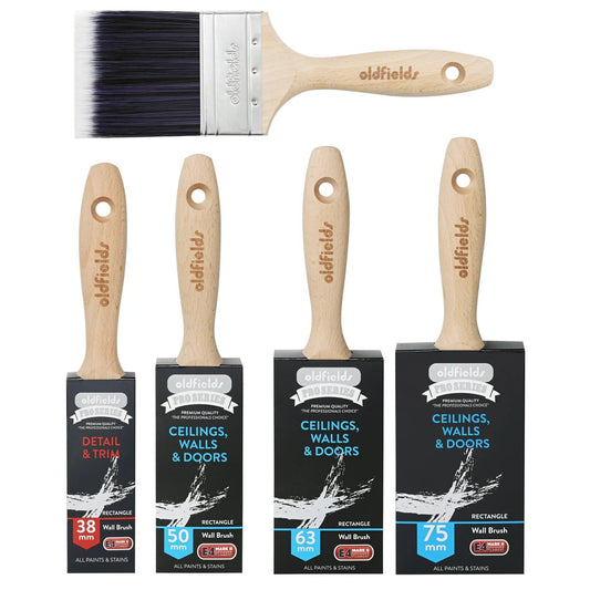 Pro Series Rectangle Wall Paint Brushes from Oldfields (Various sizes)-Vintique Concepts