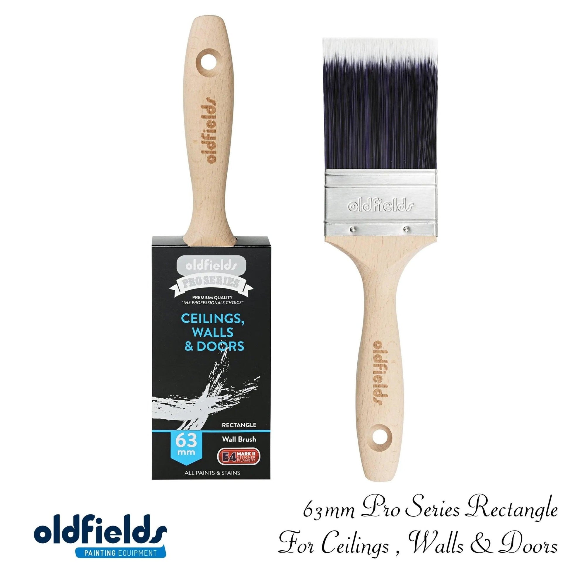Pro Series Rectangle Wall Paint Brushes from Oldfields (Various sizes)-Vintique Concepts