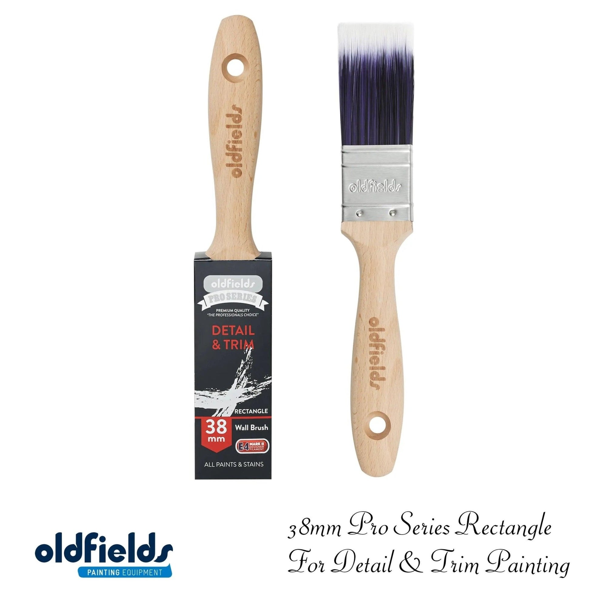 Pro Series Rectangle Wall Paint Brushes from Oldfields (Various sizes)-Vintique Concepts