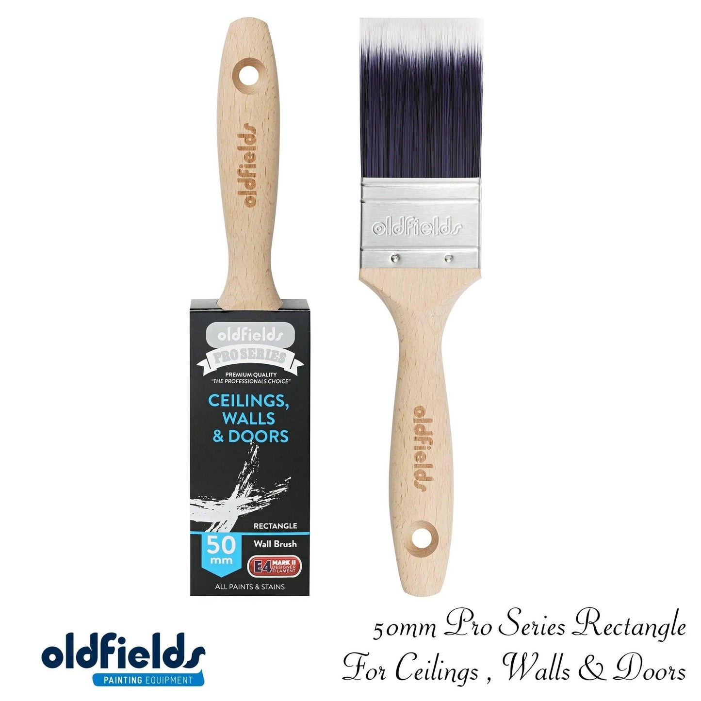 Pro Series Rectangle Wall Paint Brushes from Oldfields (Various sizes)-Vintique Concepts