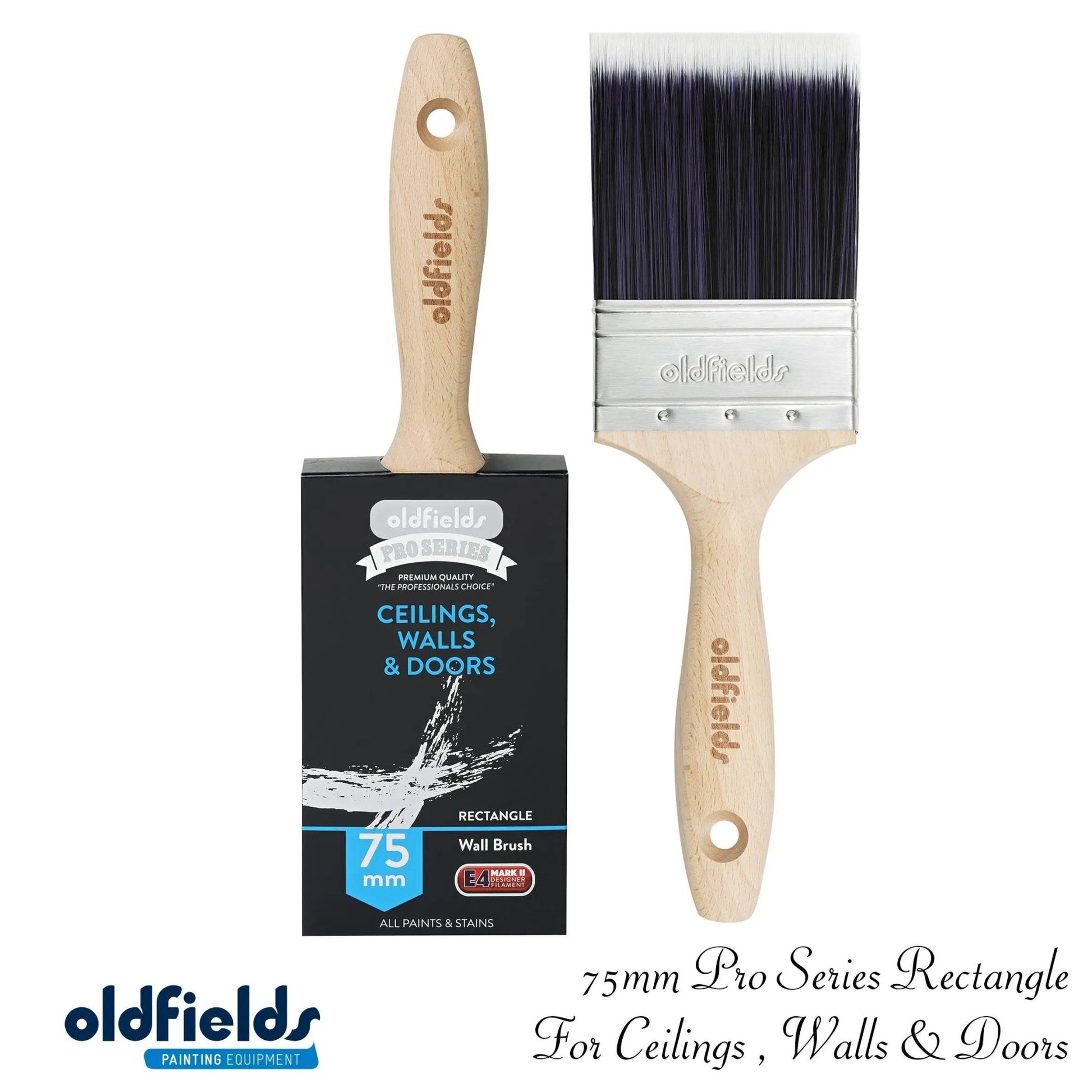 Pro Series Rectangle Wall Paint Brushes from Oldfields (Various sizes)-Vintique Concepts