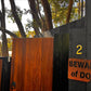 BEWARE OF DOG-With BITEMARK -Corten Rusty metal art 340mm x 240mm - Vintique Concepts