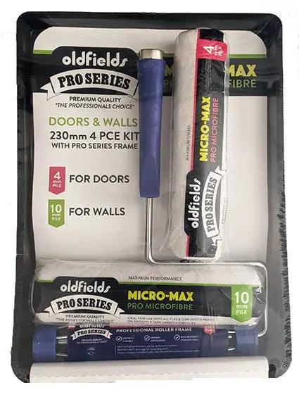 Professional 4 Piece 270mm Microfibre Paint roller kit from Oldfields-Vintique Concepts