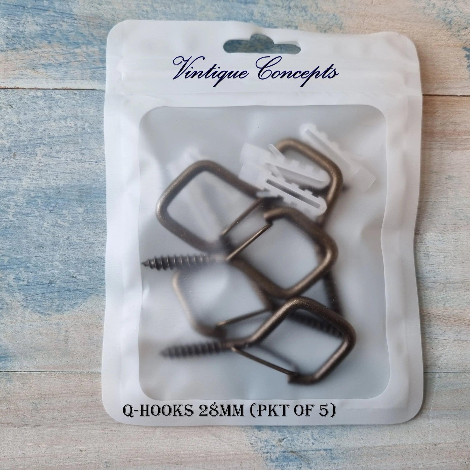 Q-Hook hanging hook for planters,lamps,strings,ceilings etc(pkt of5)-Vintique Concepts