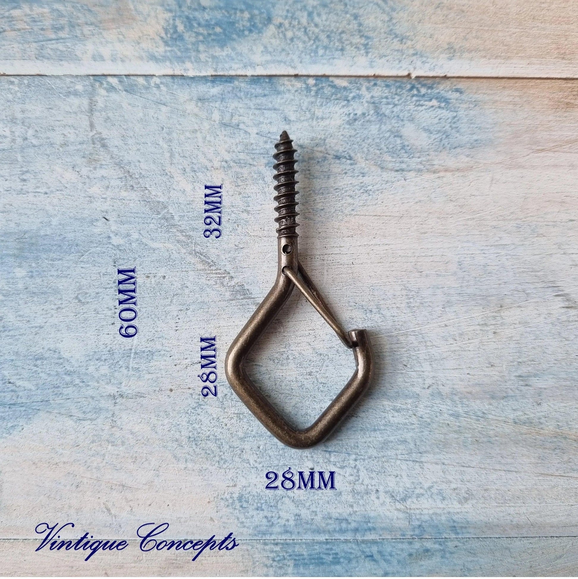 Q-Hook hanging hook for planters,lamps,strings,ceilings etc(pkt of5)-Vintique Concepts