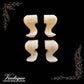 Queen Anne unfinished wood furniture legs 10cm x 6cm (set of 4)