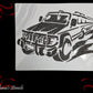 Racing Ute Truck Furniture & wall  Paint Stencil 297 x 210mm-Vintique Concepts