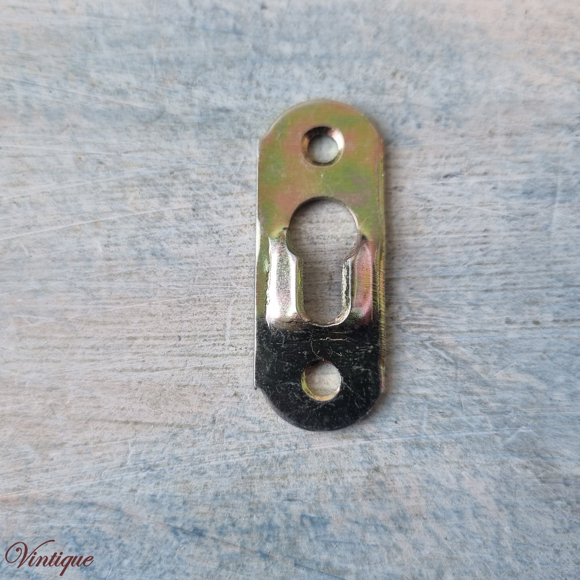 Raised Slothole Plate / Picture / Mirror hanger 37mm x 15mm-Vintique Concepts