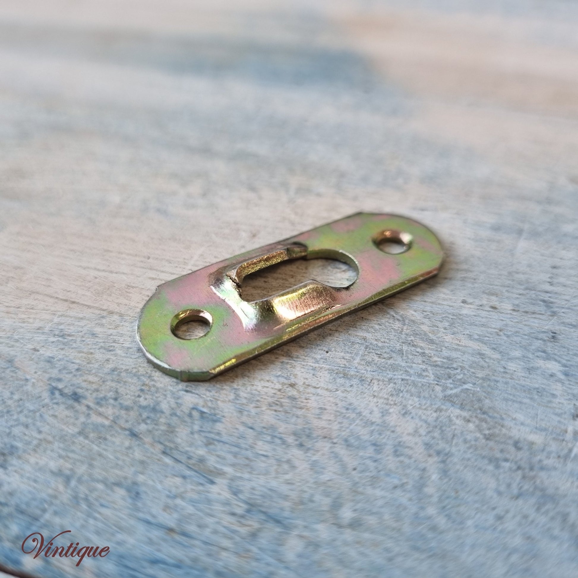 Raised Slothole Plate / Picture / Mirror hanger 37mm x 15mm-Vintique Concepts