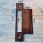 Red Bronze Black Door strike Plate 130mm x 54mm (recycled)-Vintique Concepts