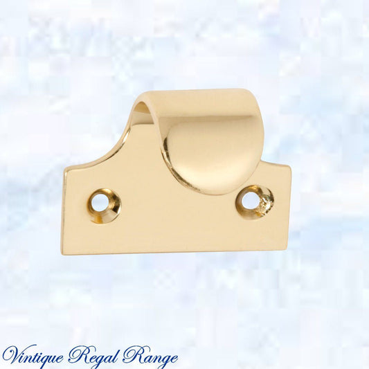 Regal Polished Brass Traditional sash window lift 49mm x 40mm-Vintique Concepts