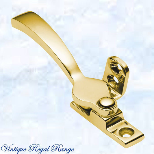 Regal Polished Brass Wedge window fastener 90 x 20mm-Vintique Concepts