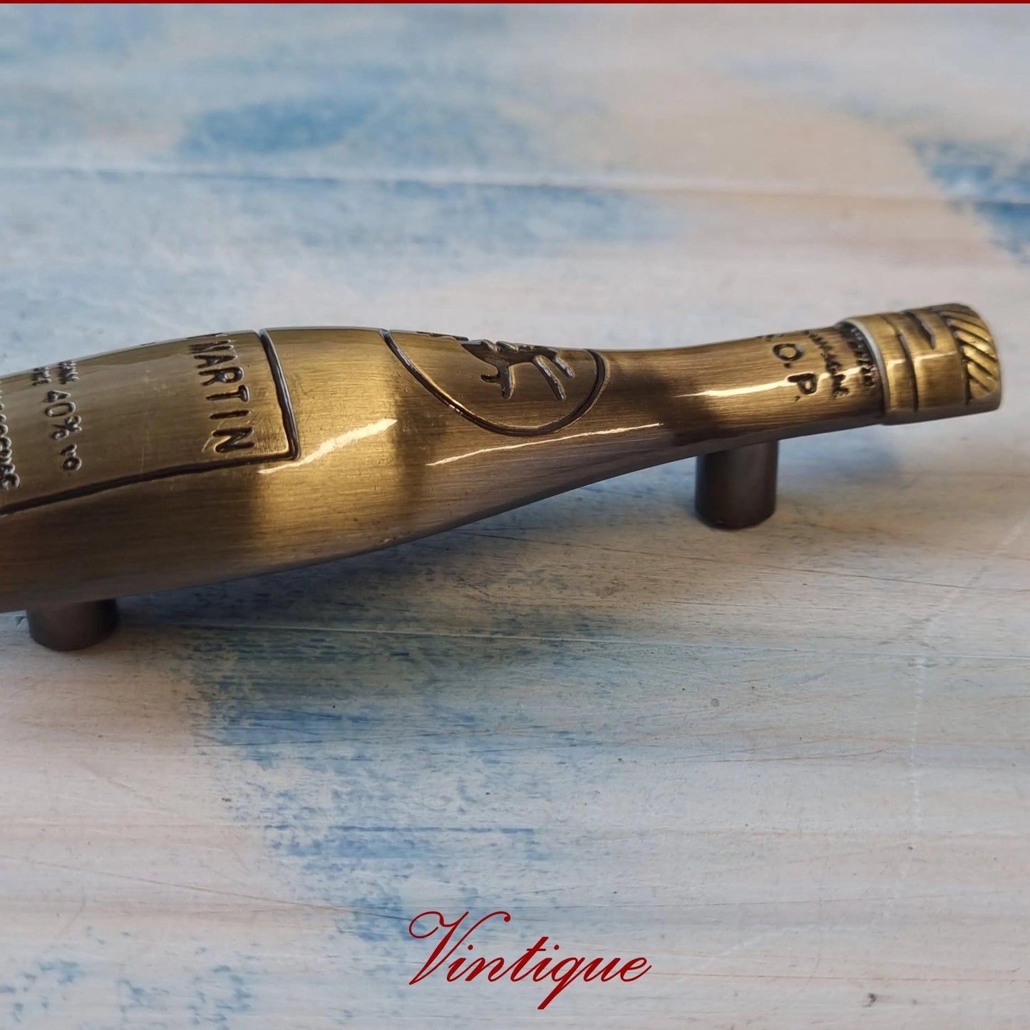 Remy Martin antique Gold  Champagne drawer/  cabinet handle pull 104mm long-Vintique Concepts