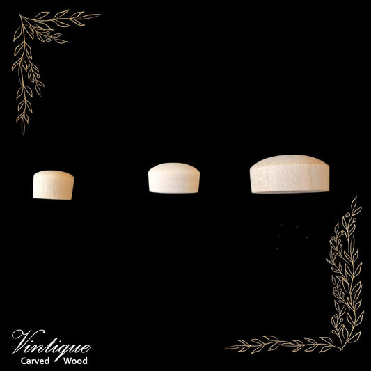 Roundhead Tappered Wood Plugs -Maple 9.5mm, 12.5mm & 19mm-Vintique Concepts