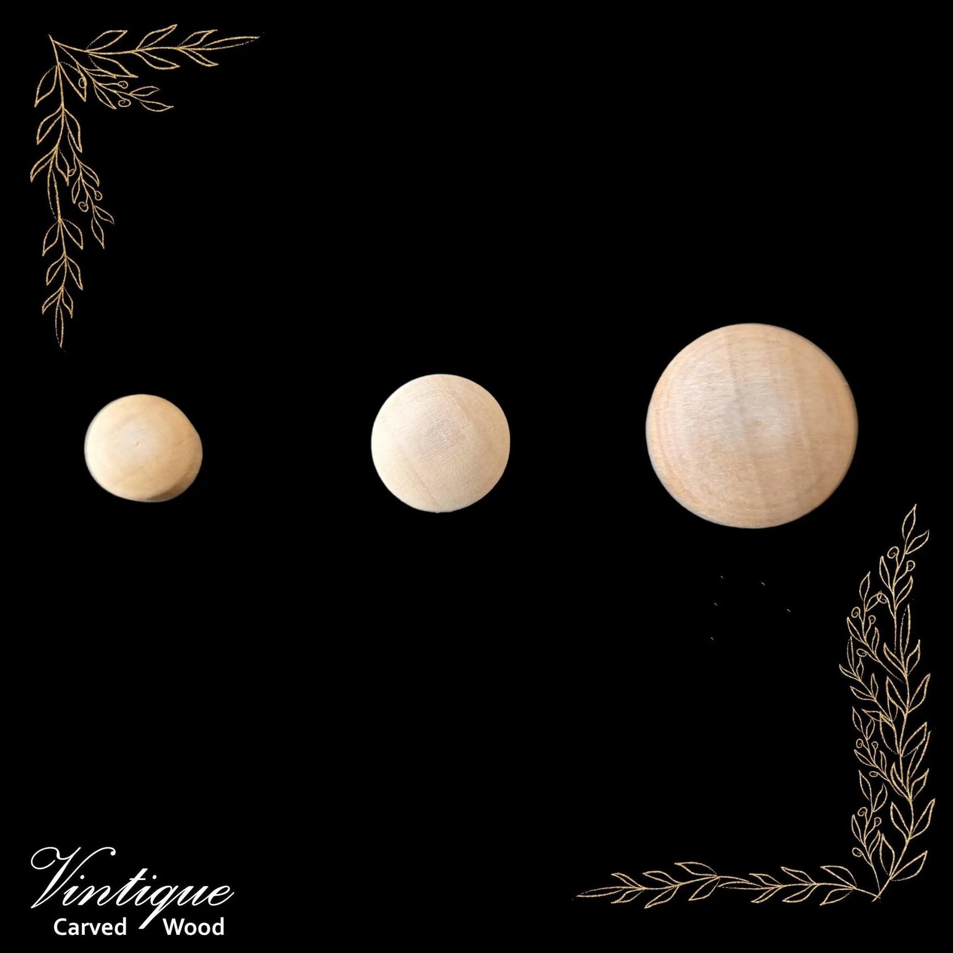 Roundhead Tappered Wood Plugs -Maple 9.5mm, 12.5mm & 19mm-Vintique Concepts