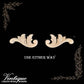 Royal Plumes Carved wood Appliques (sold in pairs) 11cm x 6cm