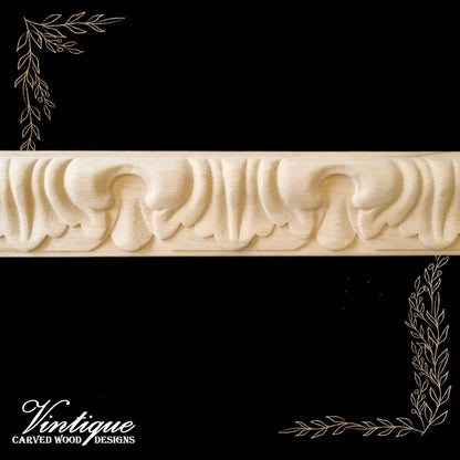 Royal swirl wood trim border moulding 65mm