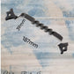 Rustic Black Twisted Wrought Iron/Steel Door handle 187mm long-Vintique Concepts