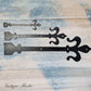 Rustic Decorative Dummy Faux Hinge straps-Fleur De Lis-Vintique Concepts