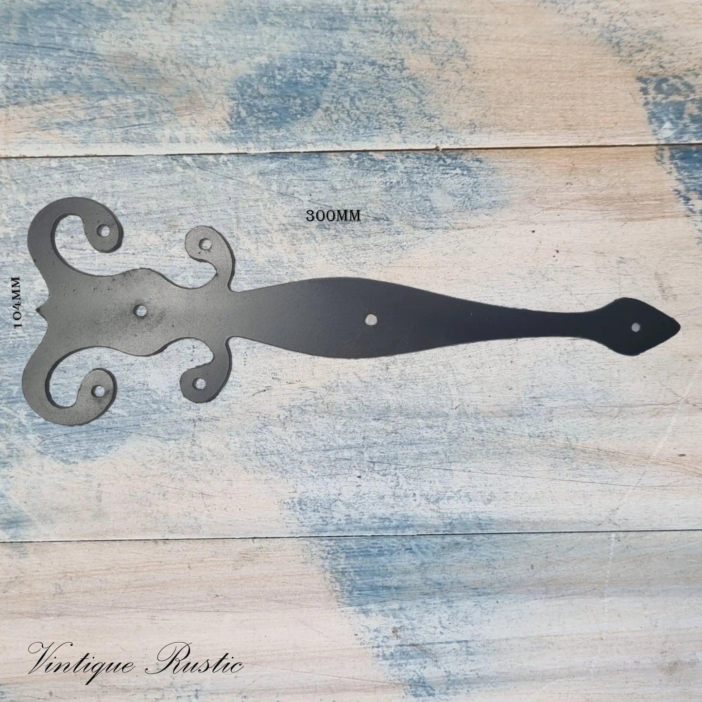 Rustic NZ made Dummy Faux Hinge straps-Saxon Style 300mm Long-Vintique Concepts