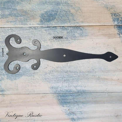 Rustic NZ made Dummy Faux Hinge straps-Saxon Style 300mm Long-Vintique Concepts