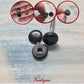 Screw Cap with hinged cover lid 14mm Dia-BLACK (pkt of 20)-Vintique Concepts