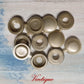Screw Cap with hinged cover lid 14mm Dia-TAN (pkt of 20)-Vintique Concepts