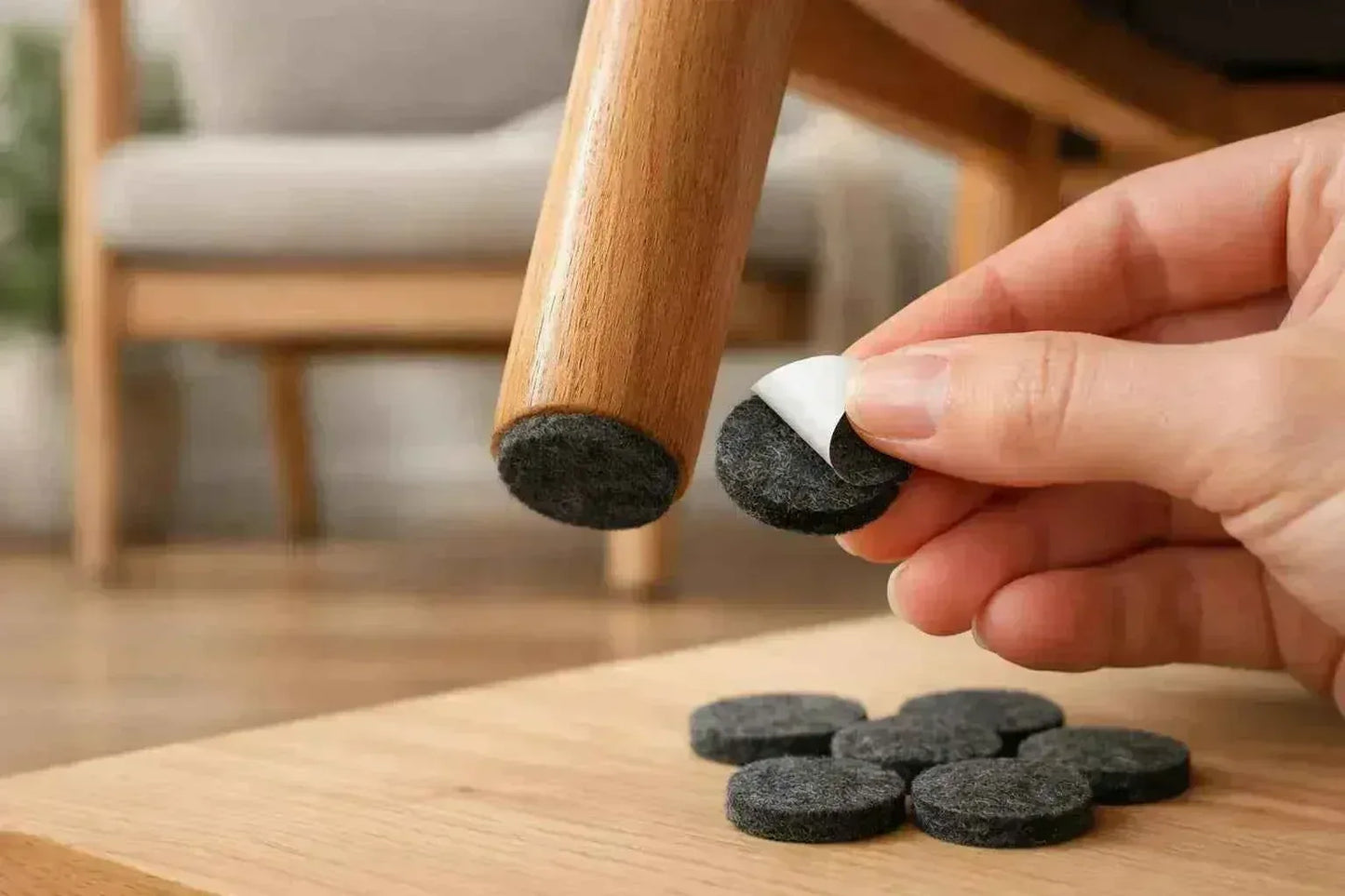 Self-Adhesive Felt Furniture pad -100m x 150mm (pkt 1) protect your floors - Vintique Concepts