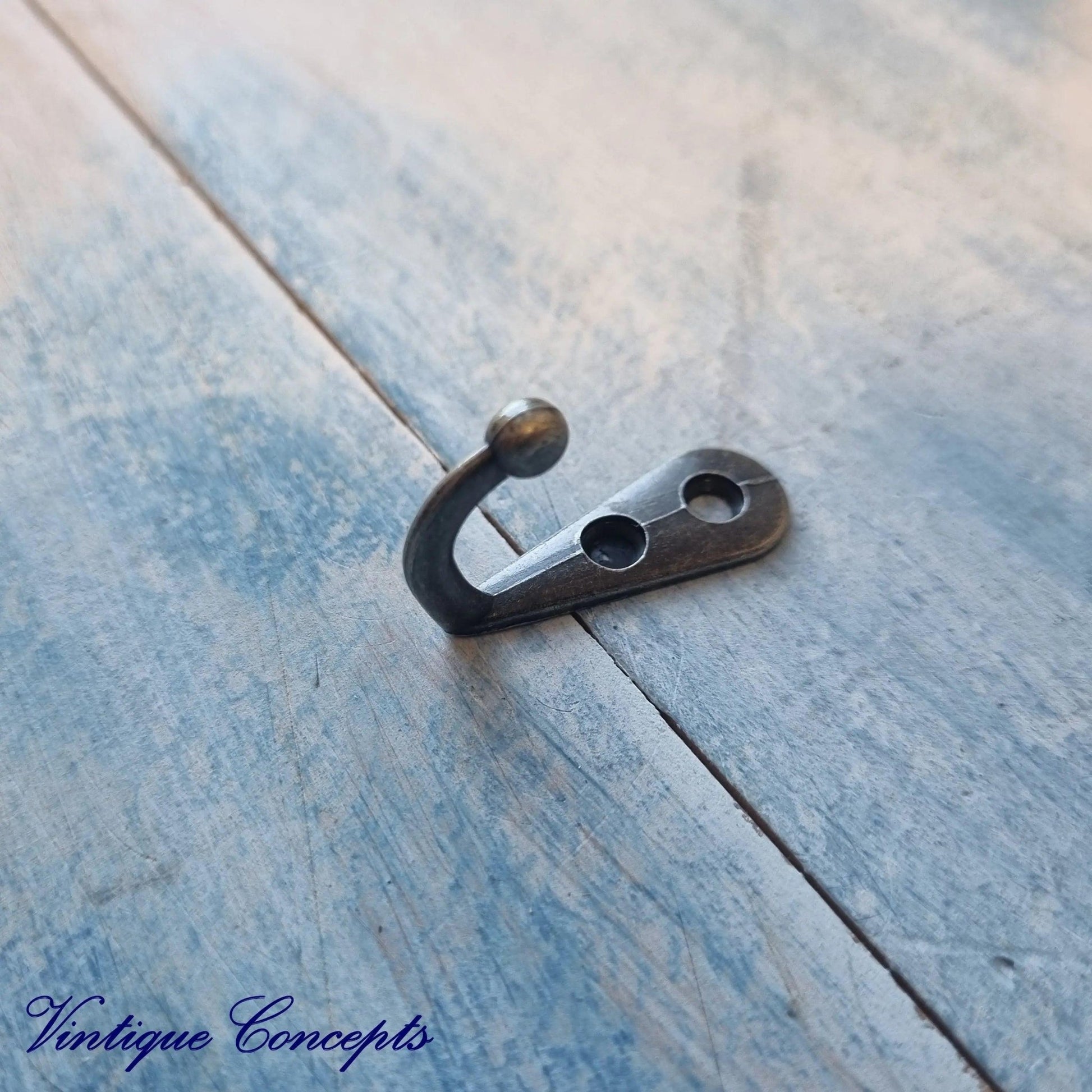 Small bronze single prong Robe hook 31mm x 11mm (20mm High)-Vintique Concepts